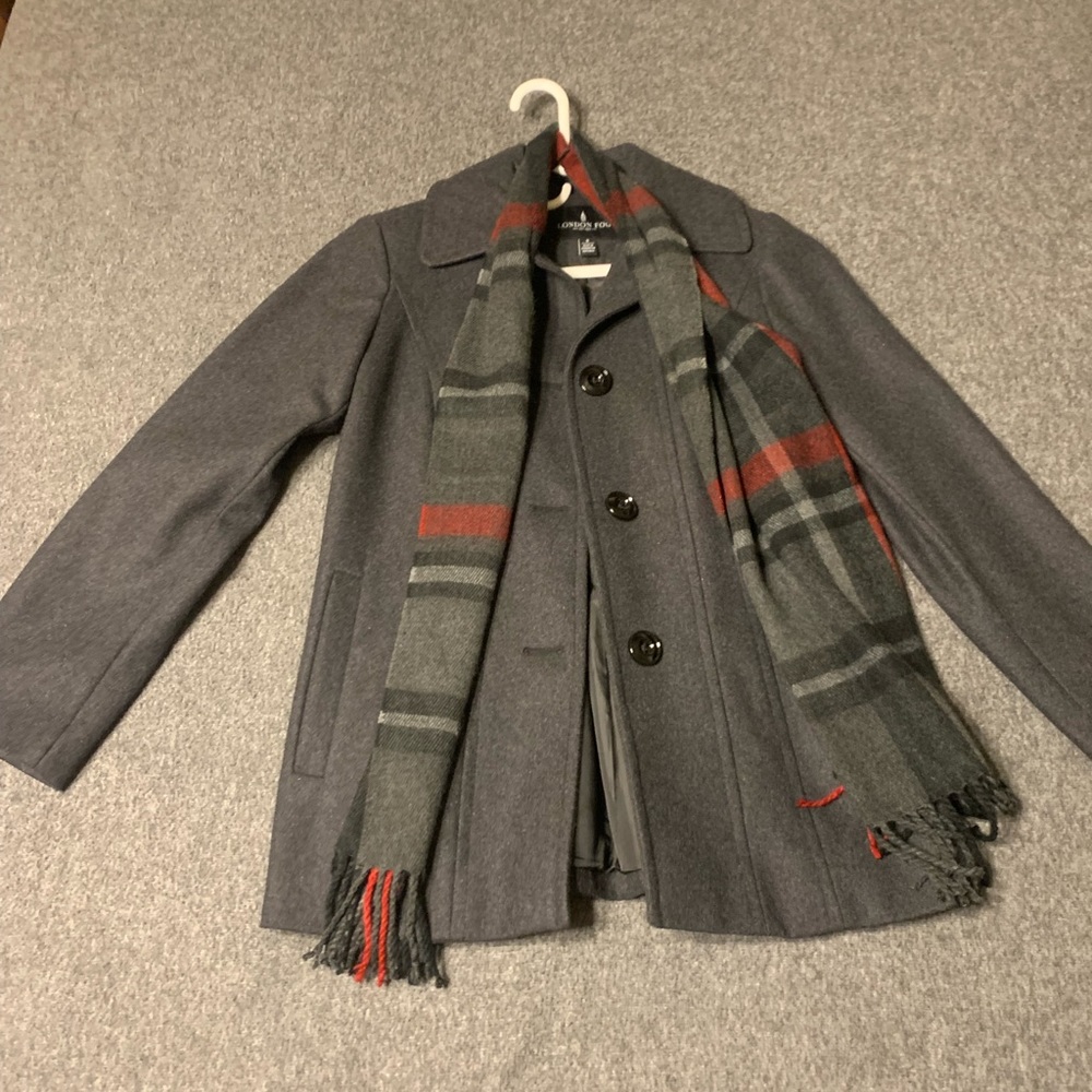 Dark gray London Fog coat